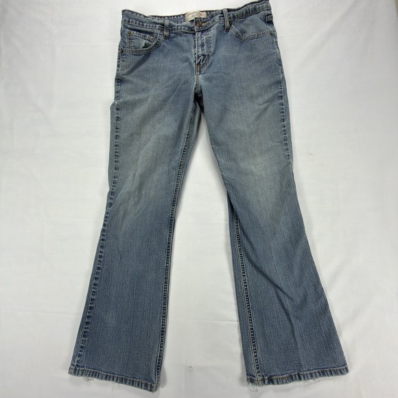 Levi Strauss Signature Womens Bootcut Jeans Size 12 Blue Stretch Denim - Picture 2 of 10